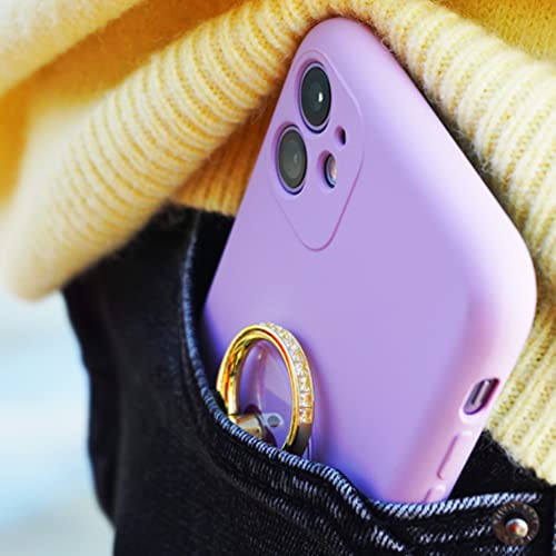 Transparent Phone Ring Holder 2 Pcs, Jsoerpay Clear Cell Phone Ring Holder with Diamond, Finger Grip 360Â°Rotation Compatible with Most of The Phones, Tablet and Case (Silver) by Jsoerpay