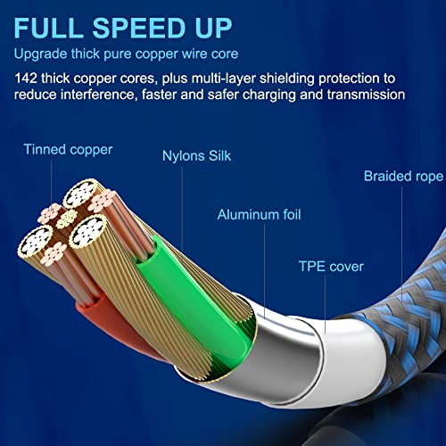 6Pack(3/3/6/6/6/10 FT)[Apple MFi Certified] iPhone Charger Long Lightning Cable Fast Charging High Speed Data Sync USB Cable Compatible iPhone 13/12/11 Pro Max/XS MAX/XR/XS/X/8/7/Plus/6S iPad AirPods from WACAUR