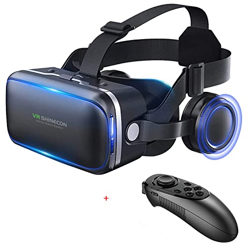 VR SHINECON Virtual Reality VR Headset 3D Glasses Headset Helmets VR Goggles for TV, Movies & Video Games Compatible iOS, Android &Support 4.7-6.53 inch with Remote Control from Dongguan Shinecon industry Co., Ltd.