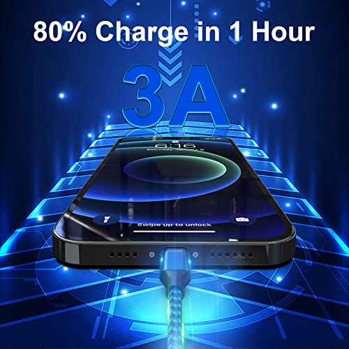 6Pack(3/3/6/6/6/10 FT)[Apple MFi Certified] iPhone Charger Long Lightning Cable Fast Charging High Speed Data Sync USB Cable Compatible iPhone 13/12/11 Pro Max/XS MAX/XR/XS/X/8/7/Plus/6S iPad AirPods from WACAUR