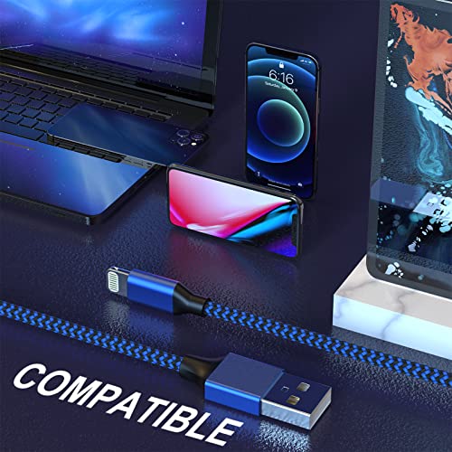 6Pack(3/3/6/6/6/10 FT)[Apple MFi Certified] iPhone Charger Long Lightning Cable Fast Charging High Speed Data Sync USB Cable Compatible iPhone 13/12/11 Pro Max/XS MAX/XR/XS/X/8/7/Plus/6S iPad AirPods from WACAUR