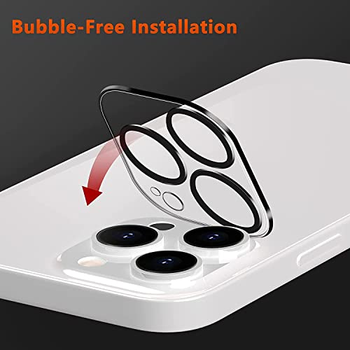 Ferilinso [6 Pack] Camera Lens Protector for iPhone 14 Pro iPhone 14 Pro Max Accessories Camera Cover 9H Glass Unbreakable Protection Case Friendly No Distortion or Difference in Ppcture quality by Ferilinso