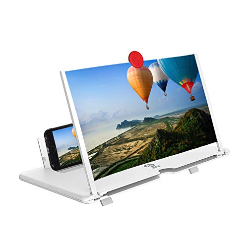 12ââ Screen Magnifier,Cell Phone 3D HD Movie Video Amplifier with Foldable Holder Stand for iPhone X/8/8 Plus/7/7 Plus/6/6s/6 Plus/6s Plus and All Other Smart Phones.A Smart Gift for Family by Ailenyun
