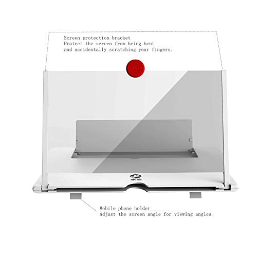12ââ Screen Magnifier,Cell Phone 3D HD Movie Video Amplifier with Foldable Holder Stand for iPhone X/8/8 Plus/7/7 Plus/6/6s/6 Plus/6s Plus and All Other Smart Phones.A Smart Gift for Family by Ailenyun