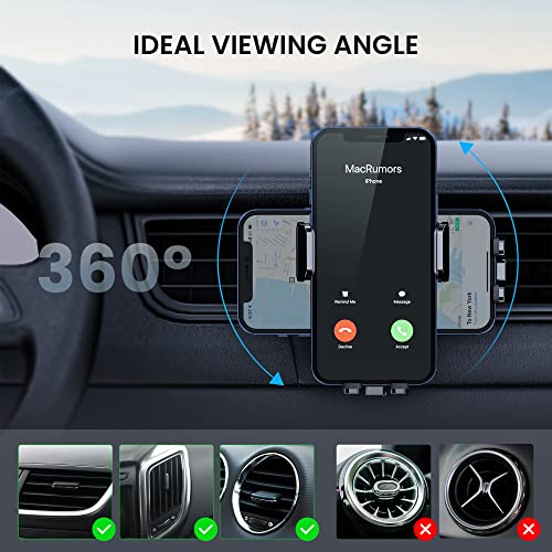 Phone holder Upgrade Clip Never Fall Automobile Air Vent Hands Free Cell Phone holder for Fit for All car mount for iPhone Android Smartphone from CINDRO