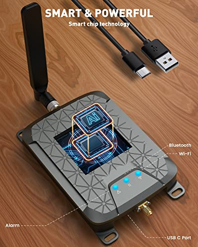 HiBoost Cell Phone Signal Booster for Home - Coverage up to 1500 sq ft | Cell Signal Boosts 5G/4G LTE - Verizon, AT&T, T-Mobile | Band 5, 12/17, 13 | App Remote Monitor | FCC Approved Cell Booster from HiBoost