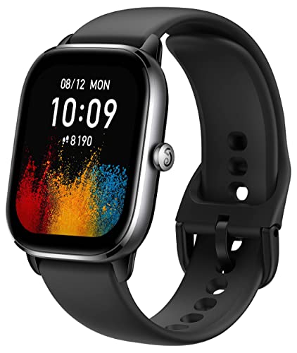Amazfit GTS 4 Mini Smart Watch for Women Men, Alexa Built-in, GPS, Fitness Tracker with 120+ Sport Modes, 15-Day Battery Life, Heart Rate Blood Oxygen Monitor, Android Phone iPhone Compatible-Black by Amazfit