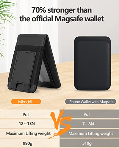 Magnetic Wallet, Magsafe Wallet Adjustable Stand, Magnetic Card Holder, â¥10 Cards, 4 Card Slots, for iPhone 14 Pro Max/14 Plus/14 Pro/14/13/13 Pro/13 Pro Max/12/12 Pro/12 Pro Max, Not for iPhone Mini from Miroddi