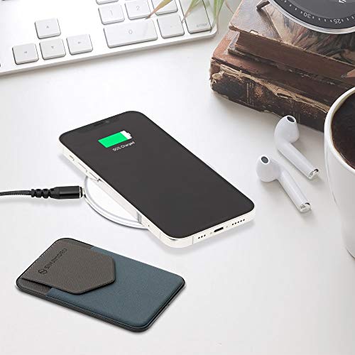 Sinjimoru Privacy Cover Magnetic Card Holder, Magnetic Phone Wallet Stick on as Credit Card Holder for Apple MagSafe Compatible with iPhone 12/13/14 Series. M-Flap Black from Sinjimoru Co.Ltd
