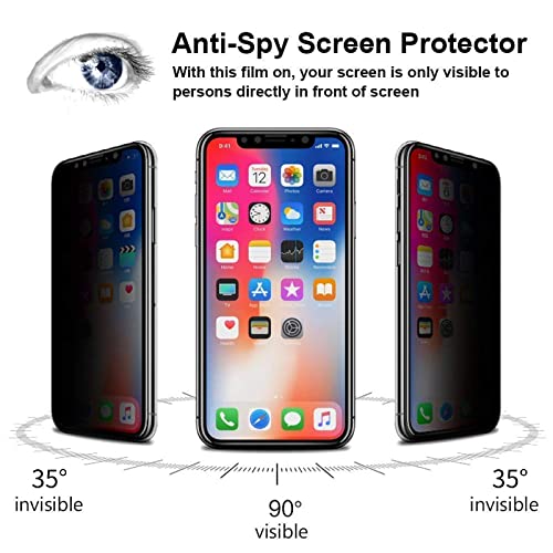 [2 Pack] Privacy Screen Protector for iPhone 11/XR, YMHML Tempered Glass Anti-Spy Bubble Free Case Friendly Easy Installation Film for iPhone 11/XR 6.1 Inch from YMHML