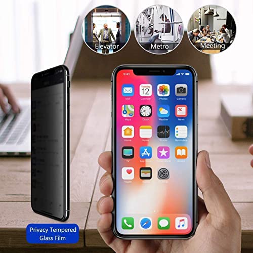 [2 Pack] Privacy Screen Protector for iPhone 11/XR, YMHML Tempered Glass Anti-Spy Bubble Free Case Friendly Easy Installation Film for iPhone 11/XR 6.1 Inch from YMHML