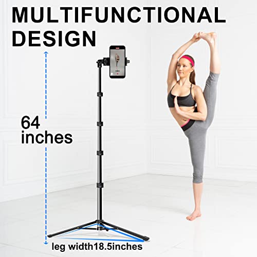 64 Inch Selfie Stick Tripod with Wireless Remote, Phone Tripod Stand Group Selfies/Live Streaming/Video Recording Compatible with All Cellphonesâ¦ from vvtan