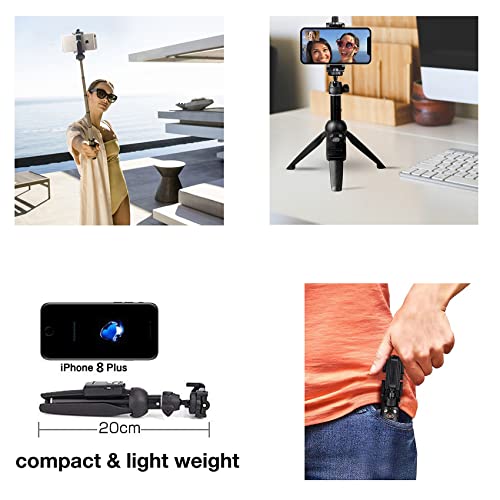 Portable 40 Inch Aluminum Alloy Selfie Stick Phone Tripod with Wireless Remote Shutter Compatible with 14 13 12 11 pro Max Xr X 8 7 6 Plus, Android Smartphone by Antenna international