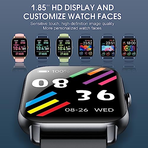 Ddidbi Smart Watch for Men Women(Answer/Make Calls), 1.85" HD Touch Screen Fitness Watch with Sleep Heart Rate Monitor, 112 Sports Modes, IP68 Waterproof Activity Trackers Compatible with Android iOS from Ddidbi