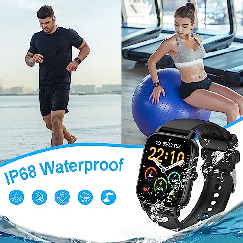 Smart Watch(Answer/Make Call), 1.85" Smartwatch for Men Women IP68 Waterproof, 100+ Sport Modes, Fitness Activity Tracker, Heart Rate Sleep Monitor, Pedometer, Smart Watches for Android iOS, 2023 from Nerunsa