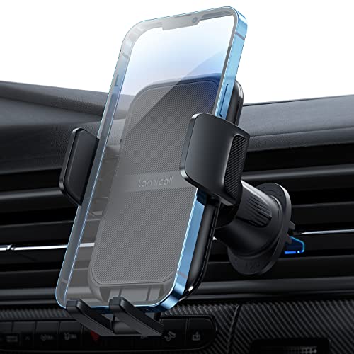 Lamicall 2023 Wider Clamp & Metal Hook Phone Holder Car Vent [Thick Cases Friendly] Car Phone Holder Hands Free Cradle Air Vent for iPhone Smartphone from Lamicall