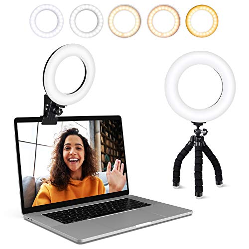 Video Conference Lighting Kit, Ring Light Clip on Laptop Monitor with 5 Dimmable Color & 5 Brightness Level for Webcam Lighting/Zoom Lighting/Remote Working/Self Broadcasting and Live Streaming, etc. from SHENZHEN LIANGTOU TECHNOLOGY COPORATION LIMITED