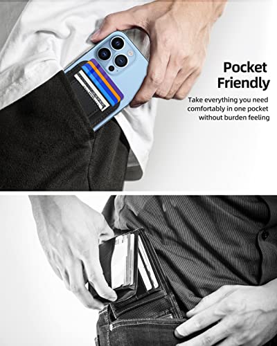 Upgraded Magnetic Wallet, Magsafe Wallet for Apple iPhone 14/13/12 Series, Leather Wallet for Magsafe, Magnetic Phone Wallet for iPhone 14 Pro Max/14 Pro/14/14 Plus/13/12 Series, Hold 7 Cards, Black from ExtreLife