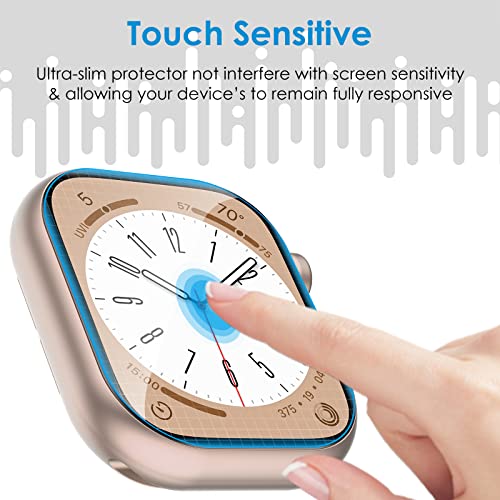 UniqueMe [ 6 Pack for Apple Watch Screen Protector 40mm, 2022 Apple Watch SE Series 6/5/4 Screen Protector [Upgrade Flexible Film] Anti-Scratch [Non-Bubbles] Soft HD TPU Clear Film for iWatch 40mm from UniqueMe
