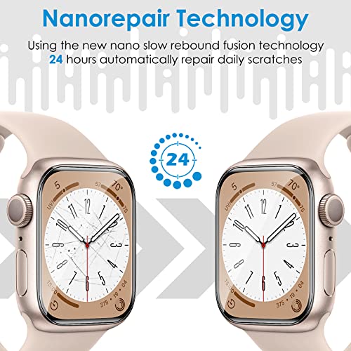 UniqueMe [ 6 Pack for Apple Watch Screen Protector 40mm, 2022 Apple Watch SE Series 6/5/4 Screen Protector [Upgrade Flexible Film] Anti-Scratch [Non-Bubbles] Soft HD TPU Clear Film for iWatch 40mm from UniqueMe