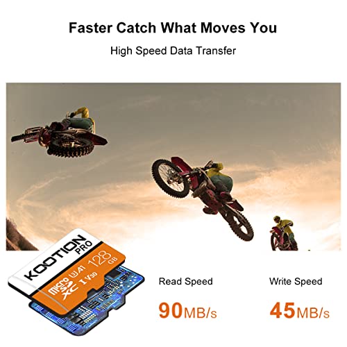 KOOTION 128GB Micro SD Card 128 gb Ultra Micro SDXC Memory U3 Card High Speed TF Card R Flash, U3, A1,V30, 128 GB from KOOTION