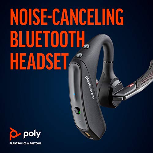 Plantronics by Poly Voyager 5200 Wireless Headset - Single-Ear Bluetooth Headset w/Noise-Canceling Mic - Ergonomic Design - Voice Controls - Lightweight - Connect to Mobile/Tablet via Bluetooth by Plantronics
