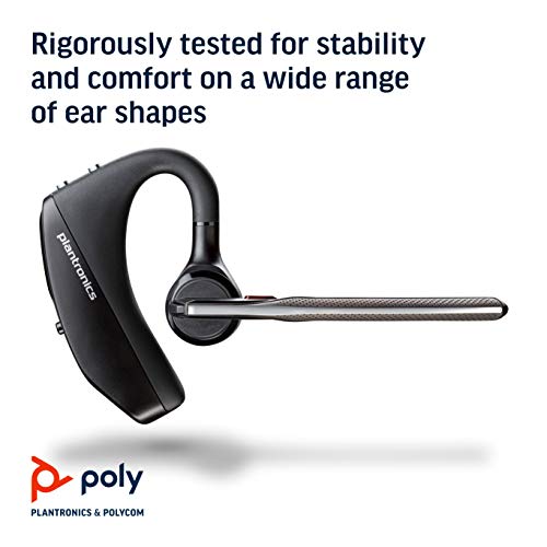 Plantronics by Poly Voyager 5200 Wireless Headset - Single-Ear Bluetooth Headset w/Noise-Canceling Mic - Ergonomic Design - Voice Controls - Lightweight - Connect to Mobile/Tablet via Bluetooth by Plantronics