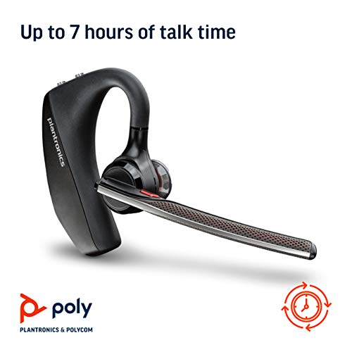 Plantronics by Poly Voyager 5200 Wireless Headset - Single-Ear Bluetooth Headset w/Noise-Canceling Mic - Ergonomic Design - Voice Controls - Lightweight - Connect to Mobile/Tablet via Bluetooth by Plantronics