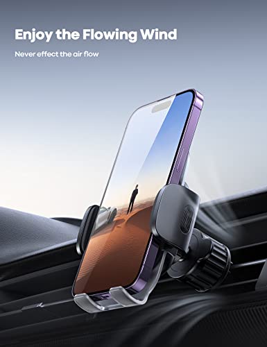 Lamicall Phone Holder Car Vent - ðð¢ððð« Spring Clamp [Big Phone Friendly] Air Vent Cell Phone Mount for Car Hands Free Automobile Cradle Clip for iPhone, Android Smartphone, 4" to 7" Phone by Lamicall