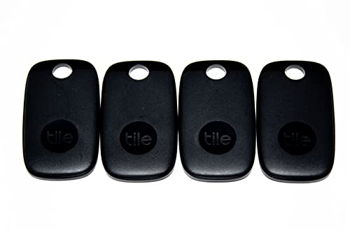 Tile Pro (2022) 4-Pack. Powerful Bluetooth Tracker, Keys Finder and Item Locator for Keys, Bags, and More; Up to 400 ft Range. Water-Resistant. Phone Finder. iOS and Android Compatible. by Tile Pro