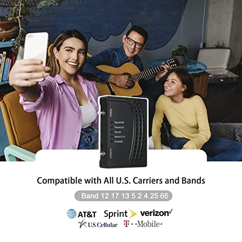 Cell Phone Signal Booster for Home with All U.S Carriers on Band 66/2/4/5/12/13/17/25 | Up to 2,000 Sq Ft |Cell Booster Boost 5G 4G& LTE with Verizon, AT&T, T-Mobile & More | FCC Approved from BoostBars