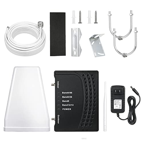 Cell Phone Signal Booster for Home with All U.S Carriers on Band 66/2/4/5/12/13/17/25 | Up to 2,000 Sq Ft |Cell Booster Boost 5G 4G& LTE with Verizon, AT&T, T-Mobile & More | FCC Approved from BoostBars