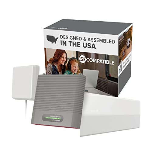 weBoost Destination RV - Cell Phone Signal Booster for Stationary Use | Boosts 5G & 4G LTE for All U.S. & Canadian Carriers - Verizon, AT&T, T-Mobile, more | Made in the U.S. | FCC Approved (470159) from weBoost