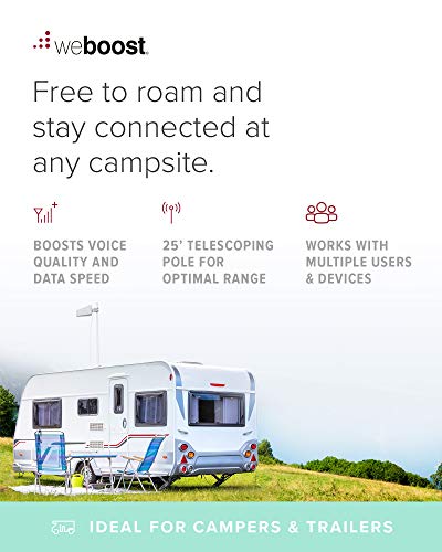 weBoost Destination RV - Cell Phone Signal Booster for Stationary Use | Boosts 5G & 4G LTE for All U.S. & Canadian Carriers - Verizon, AT&T, T-Mobile, more | Made in the U.S. | FCC Approved (470159) from weBoost