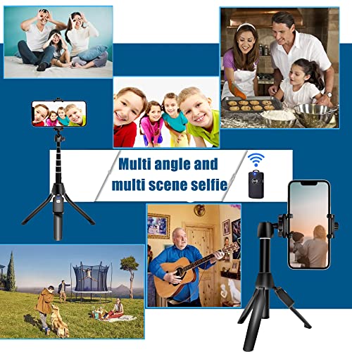 Selfie Stick, 40 inch Extendable Selfie Stick Tripod,Phone Tripod with Wireless Remote Shutter,Group Selfies/Live Streaming/Video Recording Compatible with All Cellphones from BZE