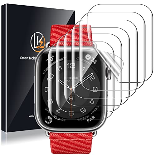 LK 6 Pack for Apple Watch Series 8 Screen Protector [45mm] Series 7 [New Version] Anti-Scratch, Self-Healing Soft TPU Film for Apple Watch Series 8 45mm, HD Transparent from LK