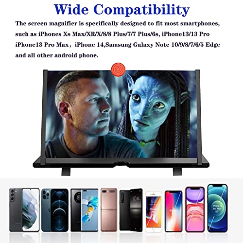 16" Screen Magnifier for Cell Phone -3D Magnifying Projector Screen Enlarger Expander for Movies, Videos, and Gaming â Foldable Phone Stand with Screen Amplifier â Compatible with All Smartphones by Fanlory