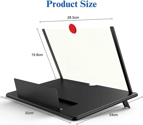 16" Screen Magnifier for Cell Phone -3D Magnifying Projector Screen Enlarger Expander for Movies, Videos, and Gaming â Foldable Phone Stand with Screen Amplifier â Compatible with All Smartphones by Fanlory