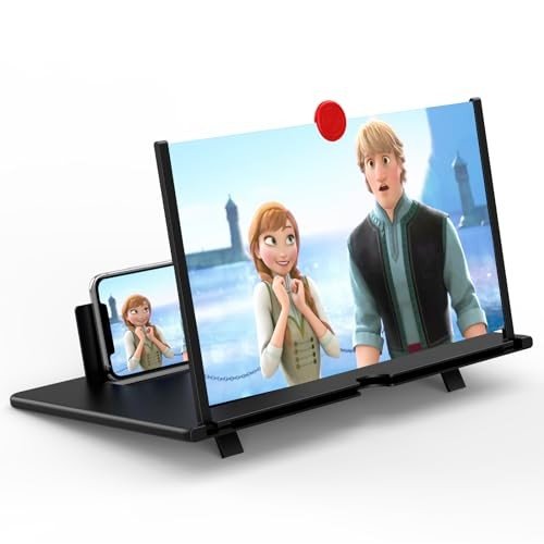 16" Screen Magnifier for Cell Phone -3D Magnifying Projector Screen Enlarger Expander for Movies, Videos, and Gaming â Foldable Phone Stand with Screen Amplifier â Compatible with All Smartphones by Fanlory