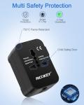 Universal Travel Adapter with USB-C and USB Ports