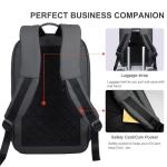 HEROIC KNIGHT USB Charging Laptop Backpack, Grey