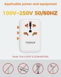 TESSAN Universal Travel Adapter with 4 USB Ports