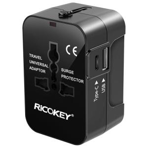 Universal Travel Adapter with USB-C and USB Ports