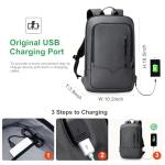 HEROIC KNIGHT USB Charging Laptop Backpack, Grey