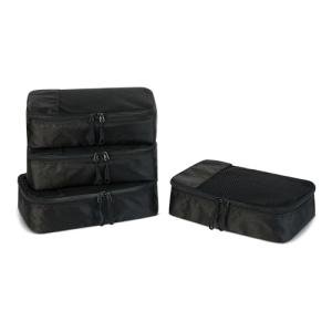 4-Piece Packing Cubes Travel Accessories Set - Black