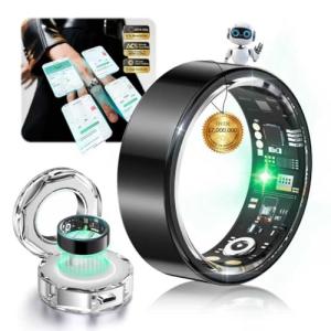 XSWCCJJ Smart Ring with Charging Case - Waterproof