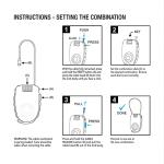 Lifeventure Retractable Cable Lock for Travel Gear