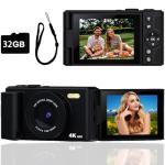 4K Flip Screen Digital Camera for Travel