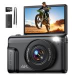 4K Compact Camera with Flip Screen & 16X Zoom