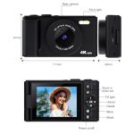 4K Flip Screen Digital Camera for Travel